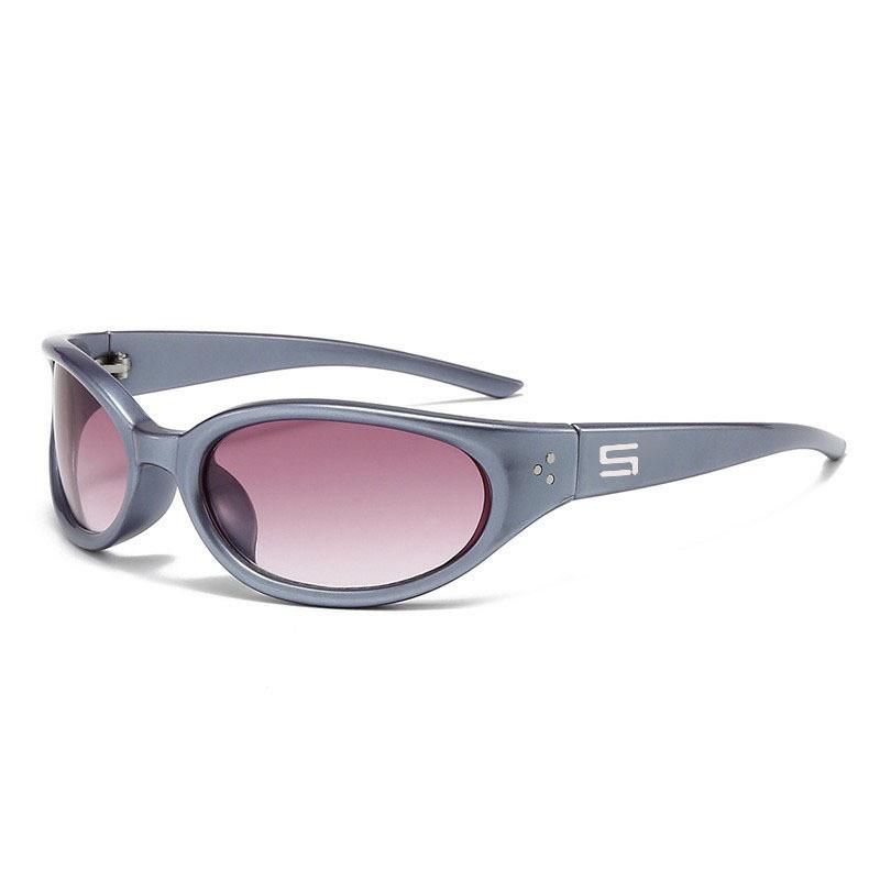 Future Tech Style Uv400 Outdoor Sport Sunglasses For Cycling And Travel PurpleFramePurpleGradient