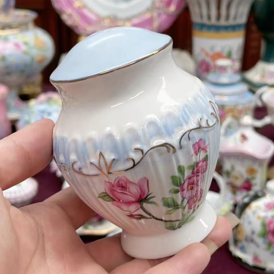 Ceramics Flower Jewelry Storage Box Vase Teapot Flower Basket Jewelry Case Storage Jewelry Organizer Display Home Decor Ornament