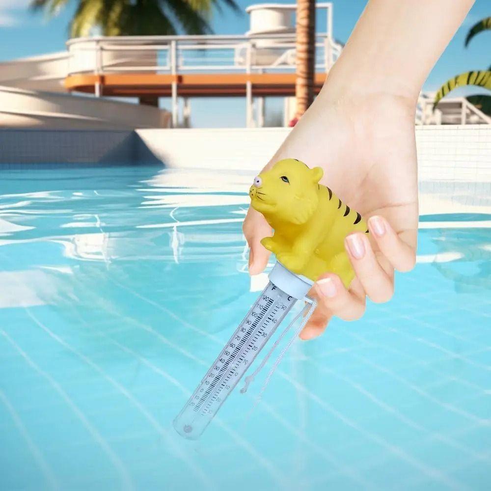 PVC Pool Water Temperature Meter Floating Waterproof Swimming Pool Thermometer Cartoon Animals Accurate Thermometer Swimming