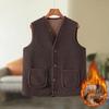 Women's Fleece-Lined Vest - Thickened, Sleeveless Autumn/Winter Jacket, Loose Fit, Plus Size, Fashionable Outerwear.