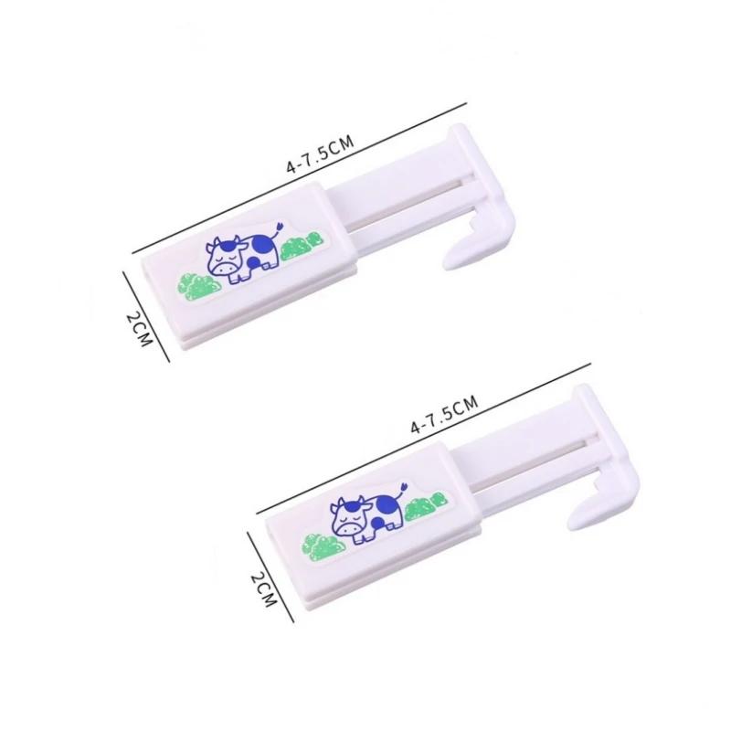 Milk Sealing Clips Household Kitchen Small Accessories Milk Box Light Cream Sealing Clip Plastic Telescopic Preservation Clip