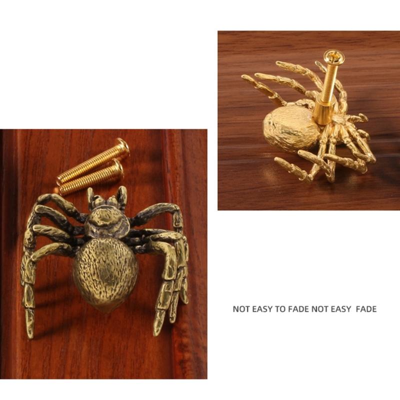 Solid Brasses Novelty Spiders Cabinet Handle and Drawer Pull for Easy Installation Durability Corrosions Resistant