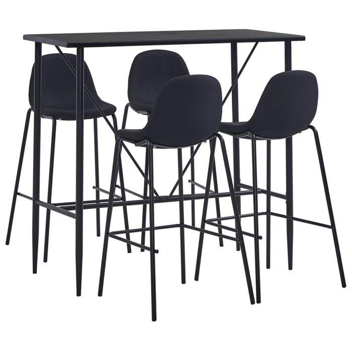 VidaXL Ensemble de Bar 5 pcs Mobilier de Bistrot Meubles de Comptoir Table et Chaises de Pub Jardin Cuisine Maison 3051297