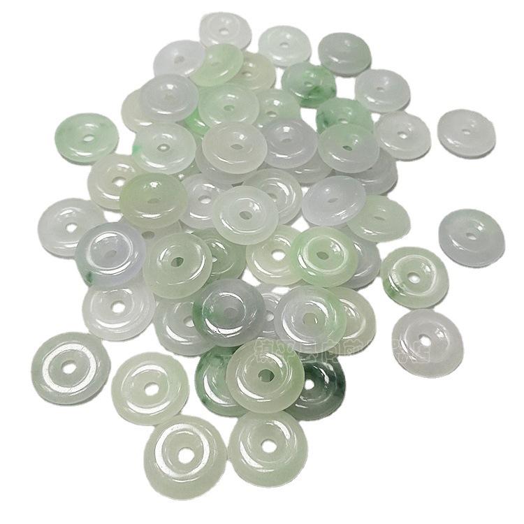 Translucent Bashan Cui 15mm Small Jade Buckle for DIY Jewelry Accessories