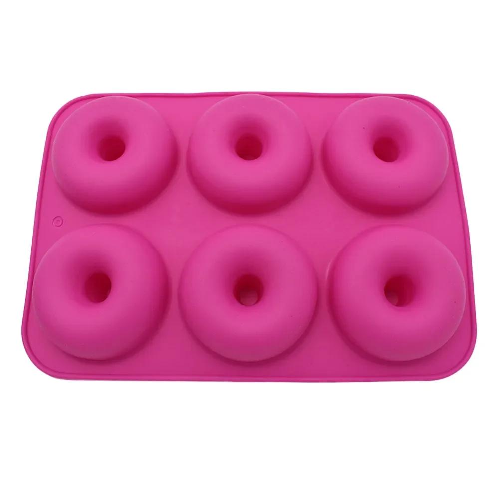 Silikon Donut Backform, Küchen Kuchenform, Leuchtend farbige Dekorationswerkzeuge, Mehrfarbiges Donut Backwerkzeug
