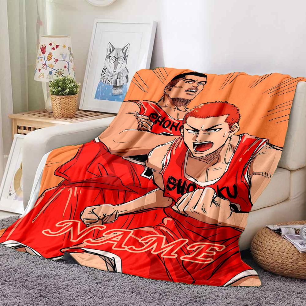 Custom 1pc Slam Dunk: Anime Characters Blanket, Soft And Comfortable Blanket, Casual Warm, Camping Travel Blanket, Birthday Gift Q912168