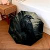 1PC Crow Raven Skull Umbrella Portable Folding Umbrella Iron Frame Hole Bone Structure Outdoor Home Umbrella