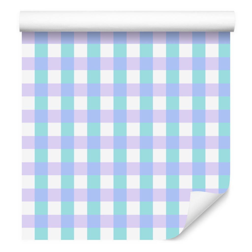 Candy Check Wallpaper White and Celadon for Living Room and Bedroom 50x1000