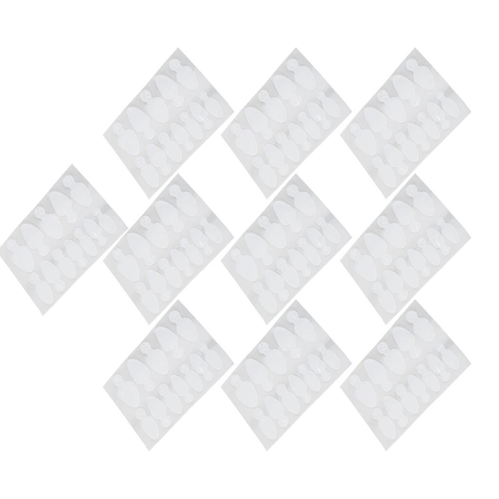10 Sheets Nail Tip Guide Sticker Reusable Nail Extension Guide Stickers with Size Numbers Type 1