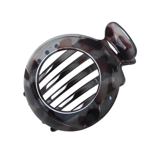 Women Hair Clip Round Anti-slip Teeth Hair Claw Hollow Design Back Head Hair Clamp Hair Styling Tool Hair Accessories