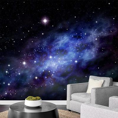 Carta da parati murale 3d cielo stellato murale cielo stellato viola per soggiorno camera da letto ufficio cameretta decorazione da parete
