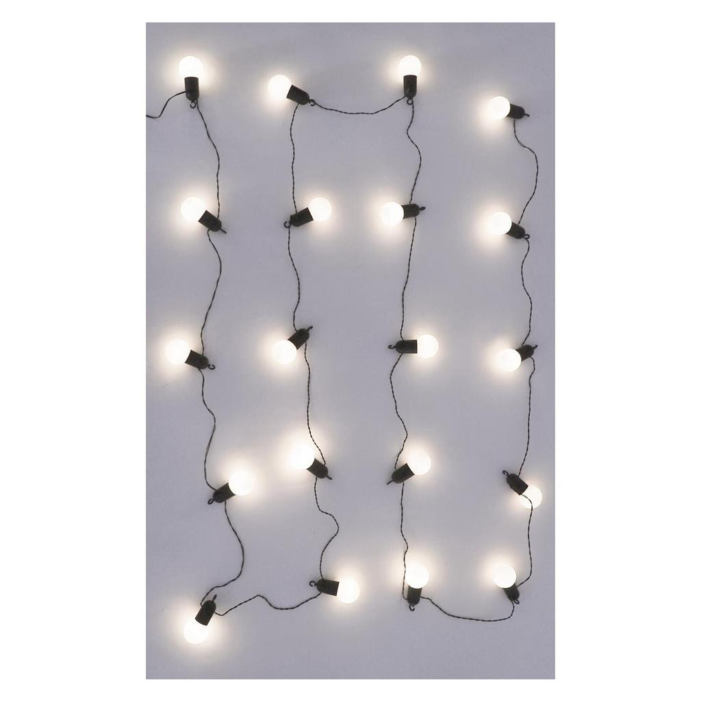 Solar Garland Bulb 20 Led White Plastic