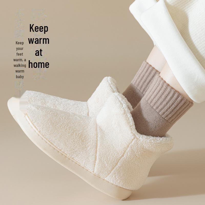 Women's Winter Mid-Tube Socks - Thick, Warm, Soft, Plus Velvet, Solid Colors, Imitation Cashmere, Versatile Casual Home Wear.