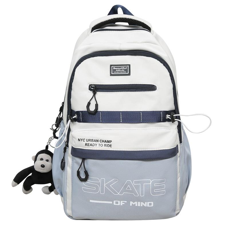 Студенческий школьный рюкзак с цветовыми блоками — фото 26