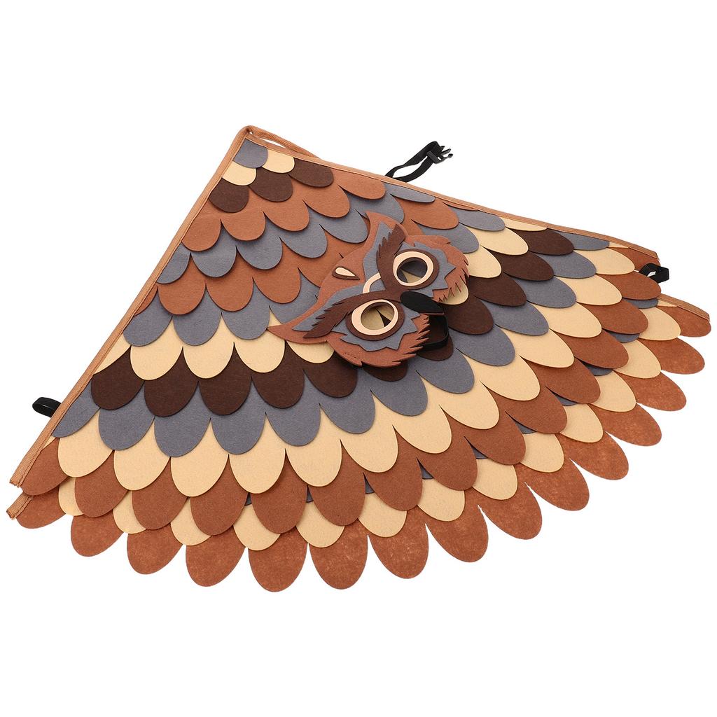 Animal Dress Up Costume For Kids Soft Felt Bird Wing Outfit Toddler Owl Chicken Parrot Fancy Party Play Role Pretend Suit