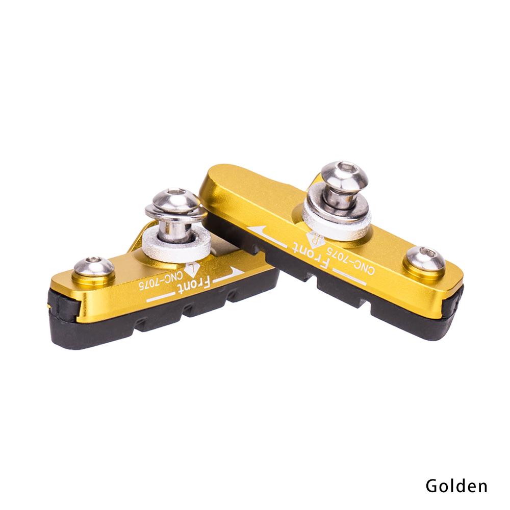 ZTTO Road Bike Caliper Brake Pads Replaceable Rubber CNC Aluminum Shell 1Pair Block Lightweight Braking Shoes For Carbon Part