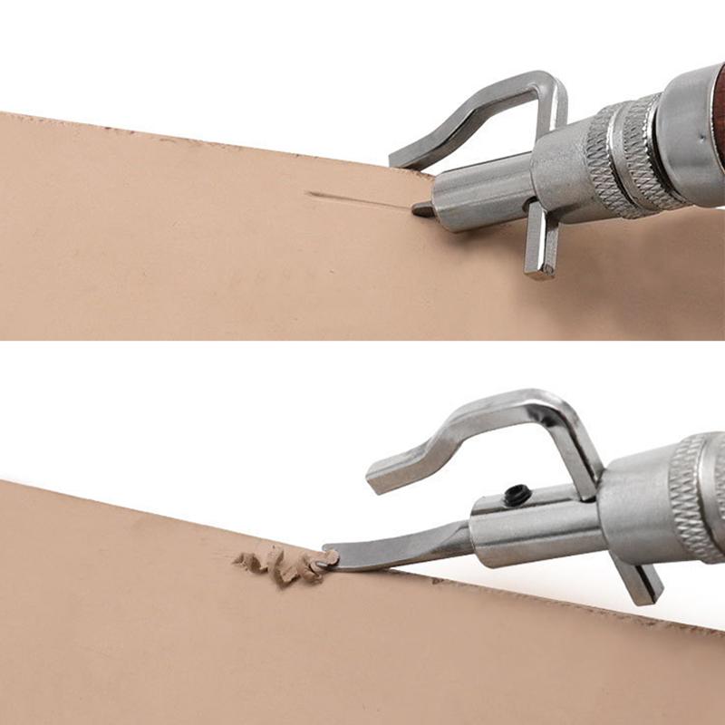 1 Set 7 In 1 Multifunctional Leather Grooving Tool Adjustable Stitching DIY Leathercraft Edge Cutting & Crease Handmade Tools
