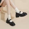 Silver Xiaoxiangfeng French Platform Mary Jane Shoes Women's 2025 New Summer Skirt Small Leather Shoes Thick Heel Single Shoes