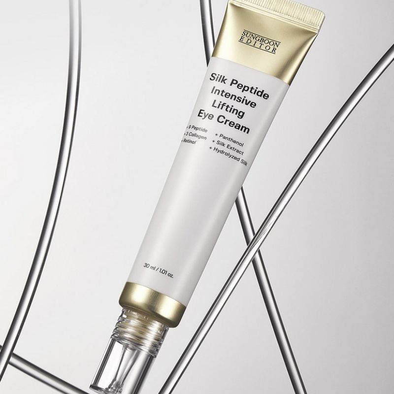 Sada: Korektor v ampuli s liftingovými hedvábnými peptidy a rozpustnými nitěmi 60 ml + Zlatý oční krém s rozpustnými nitěmi 30 ml