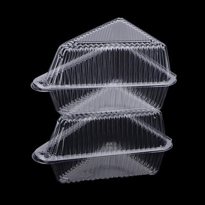 10 Adet Pasta Dilimi Plastik Kap Şeffaf Üçgen Tatlı Kutusu Gıda Paketleme Kutusu İstiflenebilir Meyveli Pasta Sandviç Tutucu