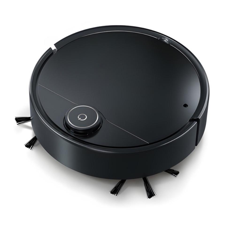 Robot Vacuum Cleaner 5-in-1 Wireless Smart For Home With Mopping Vacuuming And Nano-Spray Humidifier Black