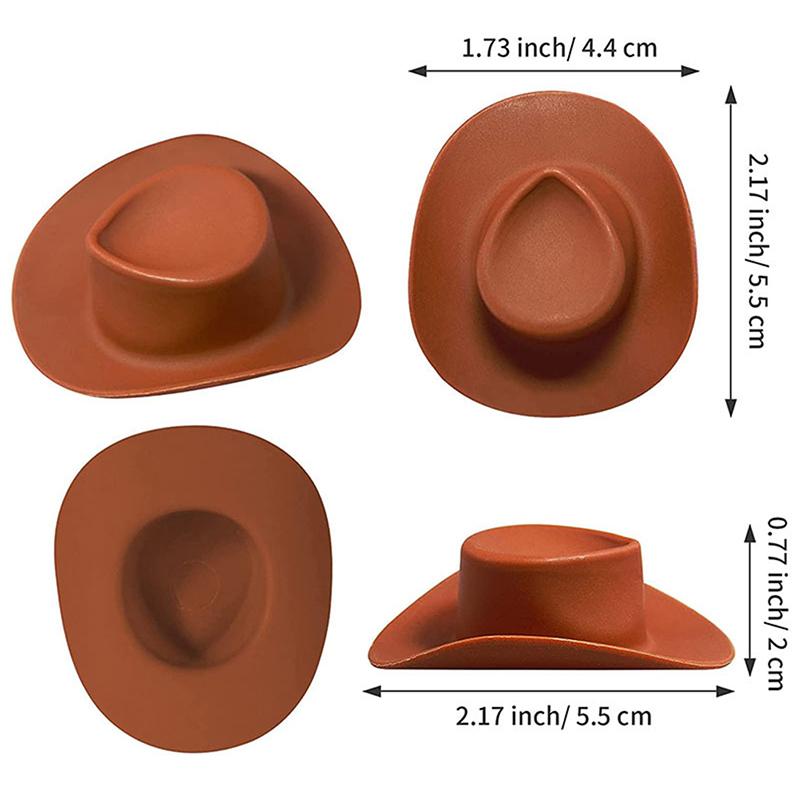 10Pcs Mini Cowboy Hats Bachelorette Party Favors Birthday Wedding Hen Do Accessories Doll Hats Shooter Toppers