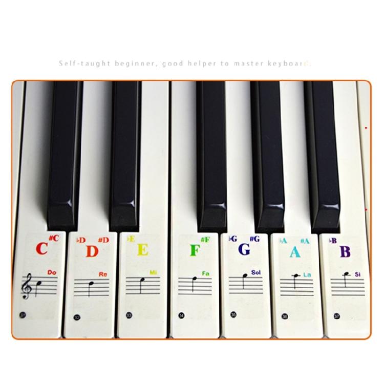 Laat Geen Sporen Achter, Verwijderbare Pianotoetsen Stickers voor Beginnende Leerlingen