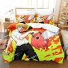 Chainsaw Man Beding Set Anime Carton Twin Beding Set Double 3 Piece Bed Soft with Soft Fabric Duvet Cover Double King Cover Home Textile