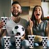 10 Pcs 25 Oz Plastic Soccer Cups Reusable Tumbler With Lid And Straw Soccer Birthday Party Gifts For Coach Fan Men Women Sports