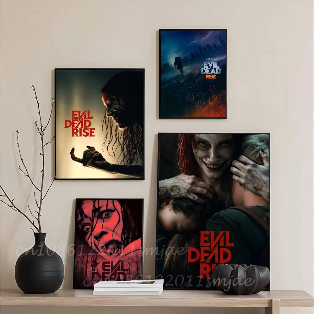 1pc Classic Horror Movie Evil Dead Rise Poster Sticker Print Waterproof Wall Art For Living Room Bedroom Home Decor