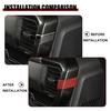 Center Console Side Air Vent Outlet Cover Trim For Ford F150 Red Carbon fiber