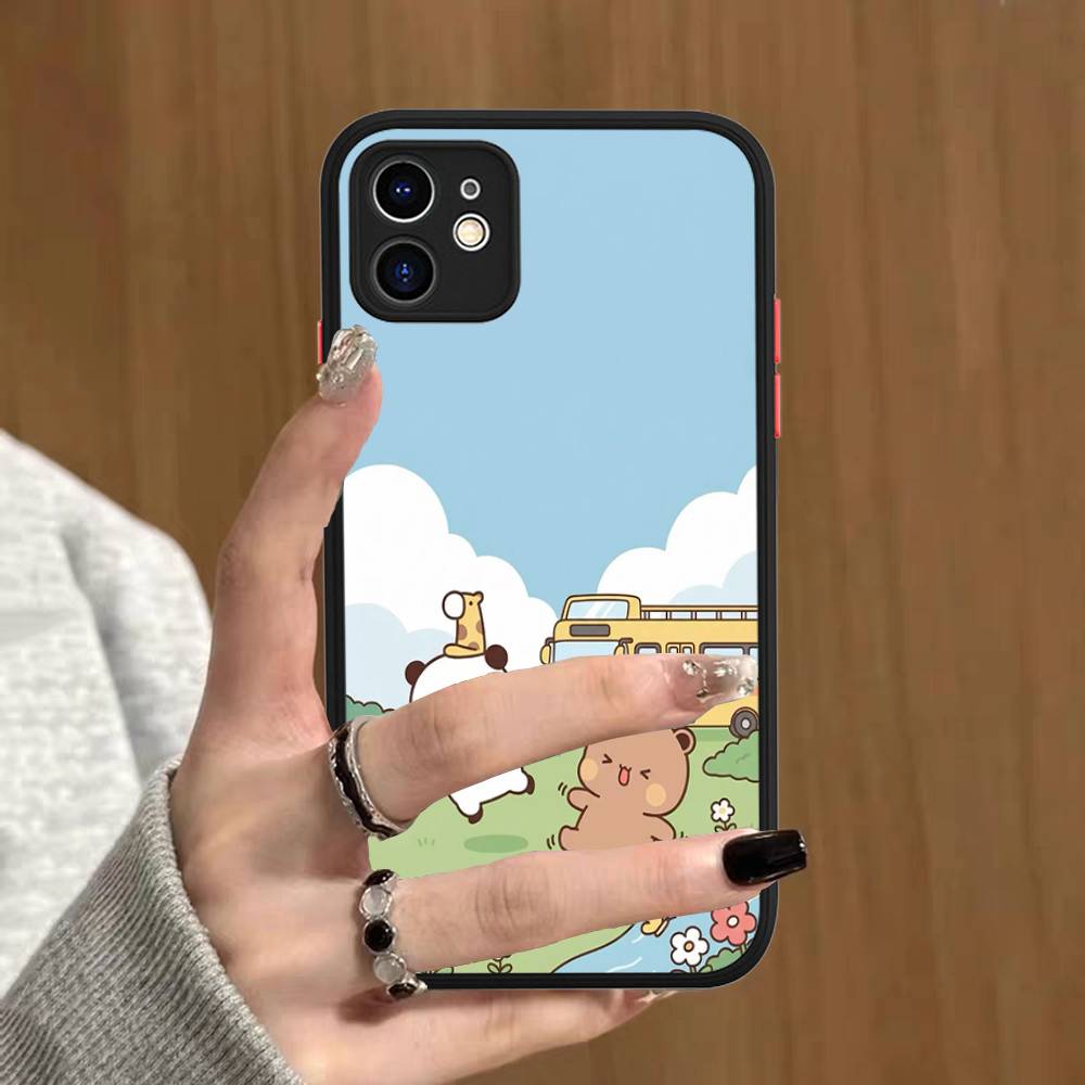 BuBu And DuDu Phone Case For IPhone 11 12 13 14 15 16 Pro Plus X XS MAX Matte Bumper Shockproof Cover