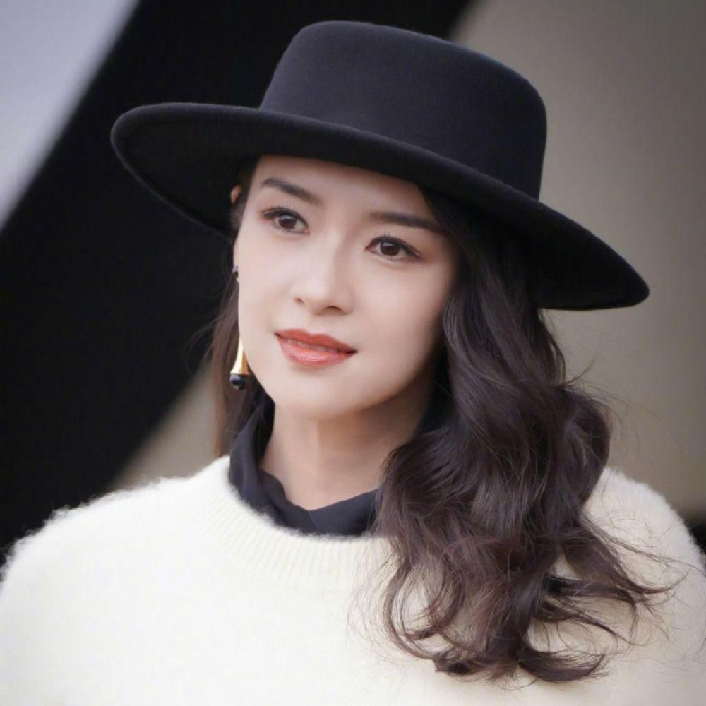 Wide Brim Felt Hat Hepburn Style Panama Hat New Flat-top Cap  Jazz