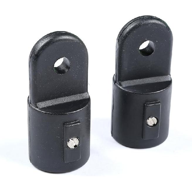 Mxeol Boat Top Fittings Hardware Combo Black Nylon Bimini Caps Jaw Slides Deck Hinges Pad Eye w/Screws
