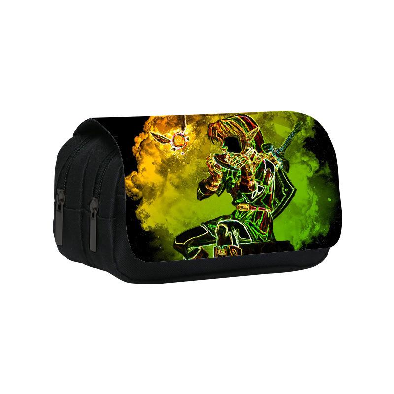 Zelda Legend Double-Layer Pencil Case: King's Tear Design for School Students