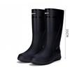 Fashion Men's Rain Boots Waterproof Mid Calf Boots Non-slip Rainproof Work Boots Outdoor Water Shoes Soft Drawstring Rubber Boot Botas