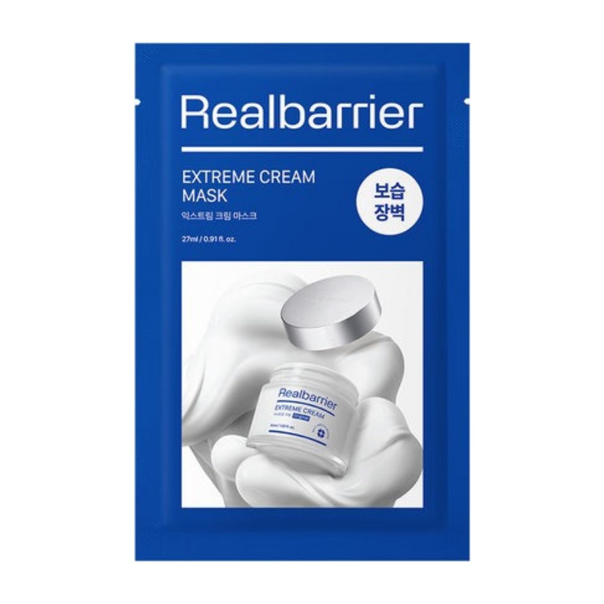 Real Barrier Extreme Cream Mask 10 Sheets Intensive Barrier Strengthening and Deep Moisturizing Face Sheet Mask for Dry Skin
