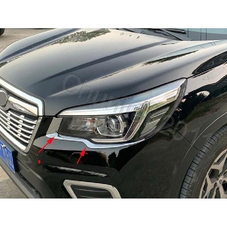 Chrome Eyebrow Head Front Light Cover Trim for - Subaru Forester ABS