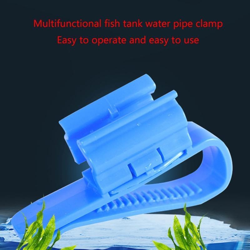 2pcs Tank Hose Holders Durable Water Pipe Tube Clamp Plastic Clip Adjustable Aquarium Accessories Hoses Holder Clips