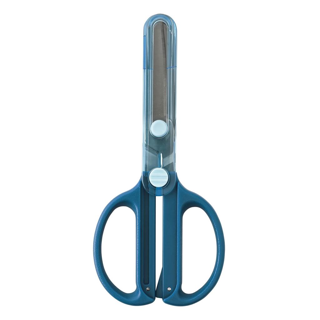 Kutsuwa Kwtra Safety Scissors with Integrated Cap Kids Navy SS122NB