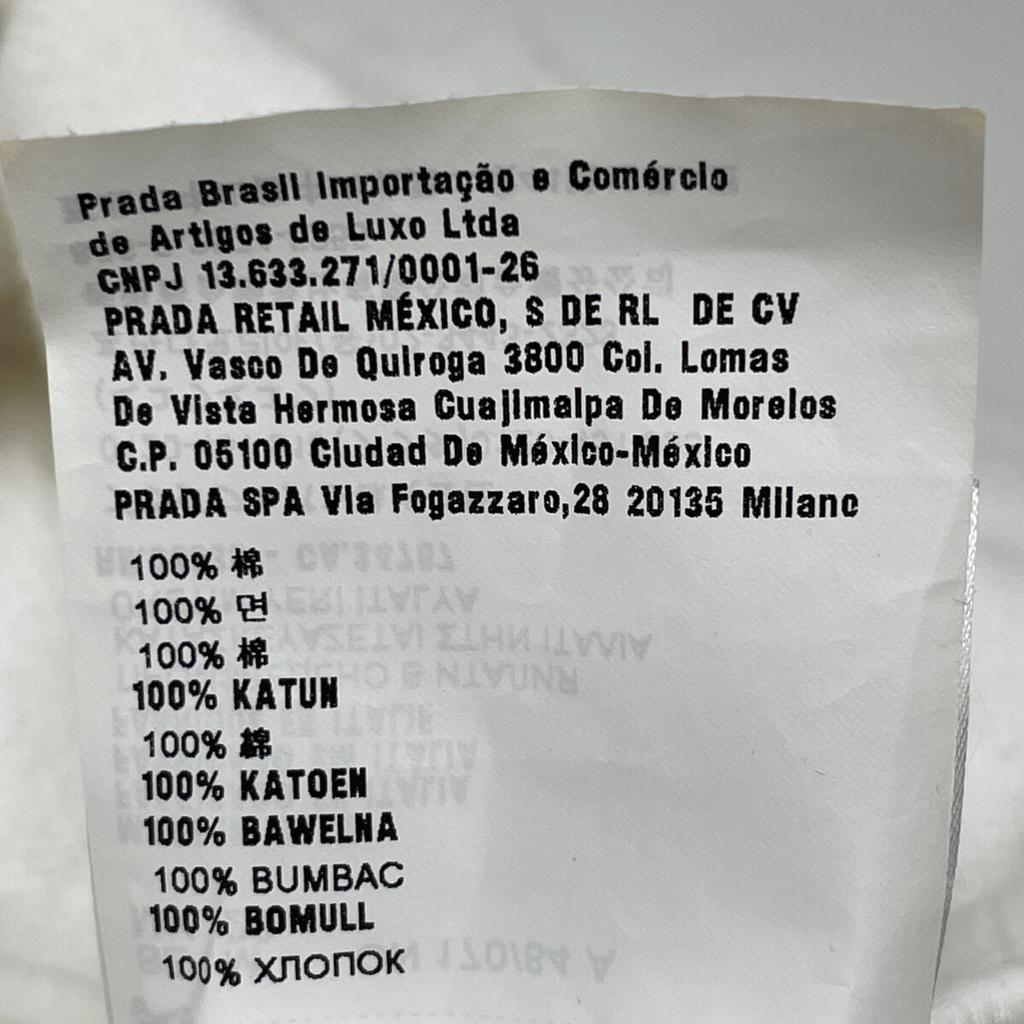 Prada White 138590 Triangle Crop Zip-Up Parka Jacket M whiteUsed