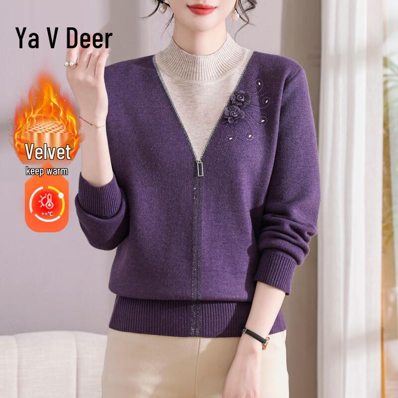 

Yalu Women s Winter Thermal Half-High Collar Sweater XL