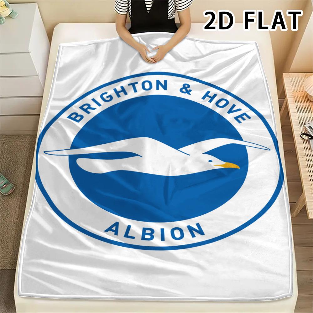 1Pc Brighton Print Flannel Blanket, High Quality Comfortable for All Seasons, Home Decor, Warmth and Comfort, Perfect for Christmas Gifts