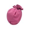 Turban Hat Retro French Style Flower Decor Women Hat Solid Color Breathable Wind-proof Headwear Daily Wear