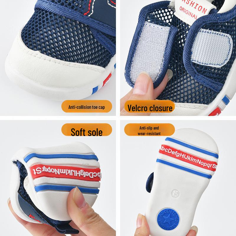 Sandale de vară pentru fete pentru bebeluși pentru 0-2 ani Pantofi anti-alunecare din plasă cu talpă moale