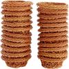 Lot de 20 Mini Paniers Tissés 7,87x3,05 cm Paniers en Rotin Vintage Vente en Gros Mini Paniers Tissés pour Cadeaux et Loisirs Créatifs Paniers d'Étagère