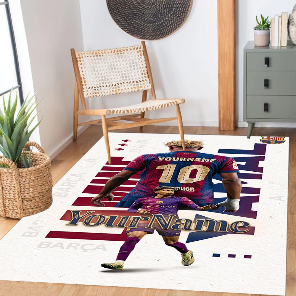 Star Player 3 Customized Name Floor Rug Office Rug Perfect for Foyer Living Rooms Balcony Dormitory Antislip Carpet Office home decor