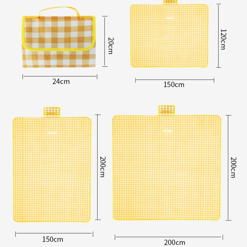 Easy To Clean Picnic Mat with Thickened Oxford Cloth Outdoor Camping Moisture-proof Mat Wear Resistant Portable Activity Pad Park Lawn Camping Carpet