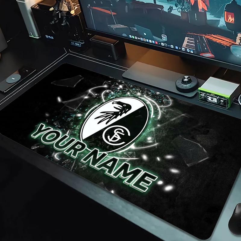Custom Name Sc Freiburg Mouse Pad Large Gaming Table Cushion Nonslip Laptop Tablet Big Mousepad Xxl Mat Mini Pc Playmat With Lock Edge