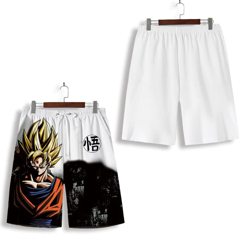 

Goku Super Saiyan Shorts Pants Boxing Muay Thai Kickboxing Training Japan Cartoon Animation Print Gym Sport Workout Fitness Cosplay Unisex S